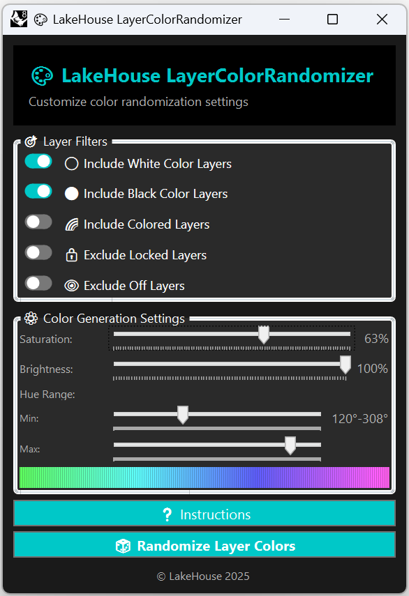 Layer Color Randomizer Interface