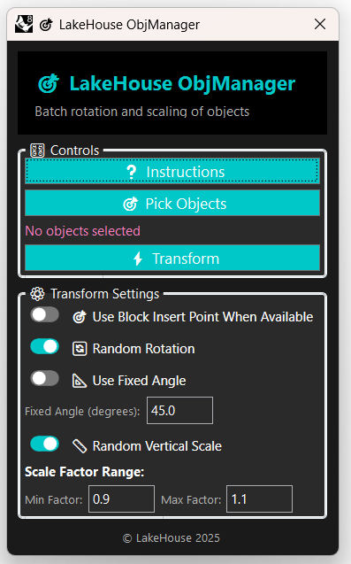 ObjTransformationManager Interface